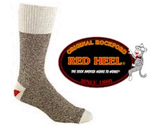 Red Heel Socks made by Fox River Mills